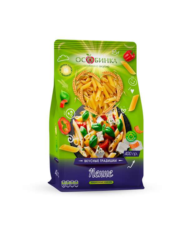 Упаковка Макаронные изделия пенне_2 - аренда торгового знака Особинка